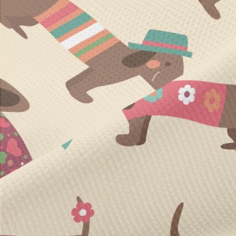 Dachshund Wearing Clothes Piqué