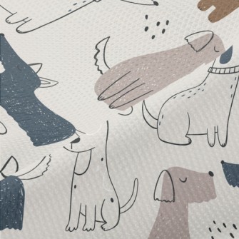 Hand Drawn Elegant Puppy Piqué