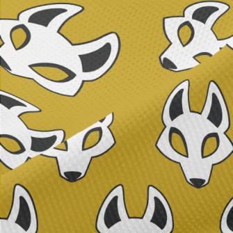 Japanese Wolf Mask Piqué