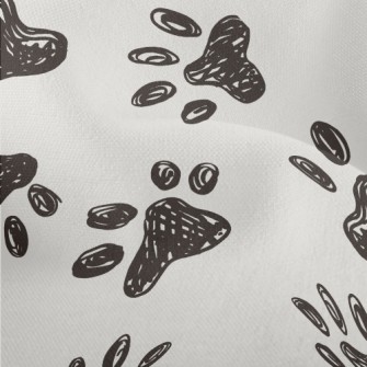 Graffiti Pet Paw Prints Lightweight Performance Linen