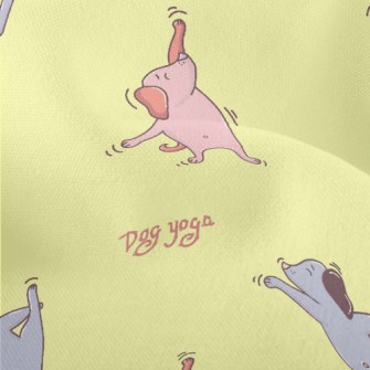 Dog Doing Yoga Lightweight Performance Linen