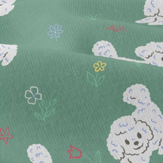 White Puppy In The Garden Modern Jersey