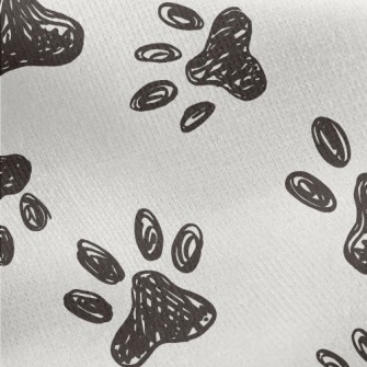 Graffiti Pet Paw Prints Jersey Backed Fleece