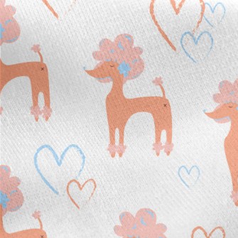 Noble Pink Poodle Jersey Backed Fleece