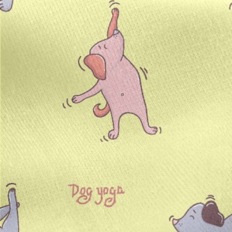 Dog Doing Yoga Jersey Backed Fleece
