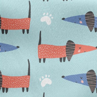 Artistic Pattern Puppy Jersey Backed Fleece