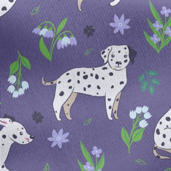Dalmatian In The Garden Jersey Backed Fleece