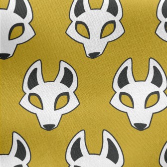Japanese Wolf Mask Jersey Backed Fleece