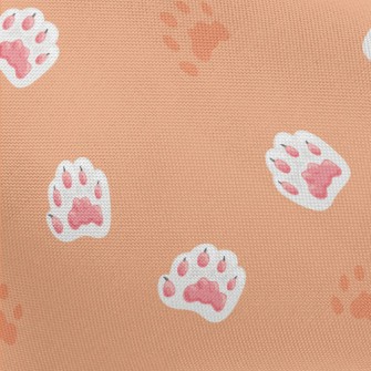 Hand Drawn Pink Cat Paw Pongee