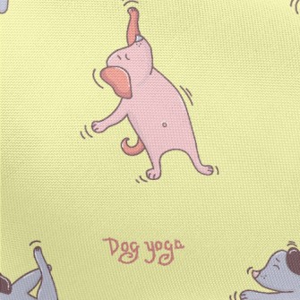 Dog Doing Yoga Pongee