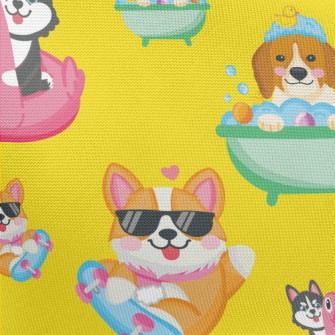 Cute Dog Playing Skateboard Pongee