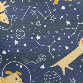 Astronaut Puppy Goes To Space Pongee