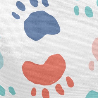 Colorful Animal Paw Prints Pongee
