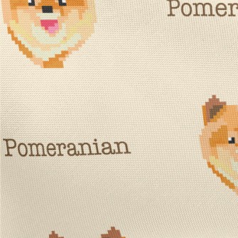 Pixel Smiley Pomeranian Pongee