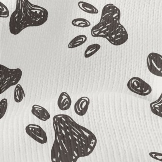 Graffiti Pet Paw Prints Stretch Jersey