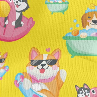 Cute Dog Playing Skateboard Stretch Jersey
