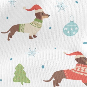 Christmas Dressed Dachshund Stretch Jersey