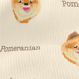 Pixel Smiley Pomeranian Stretch Jersey