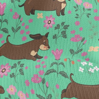 Dachshund In The Garden Stretch Jersey