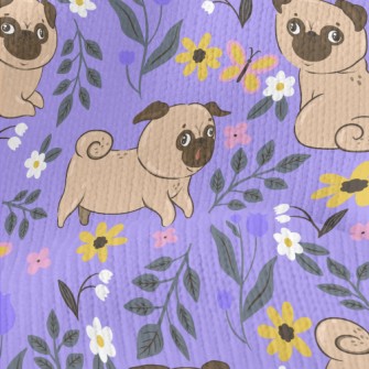 Pug In The Garden Stretch Jersey