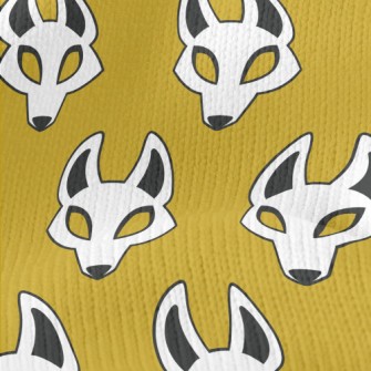Japanese Wolf Mask Stretch Jersey