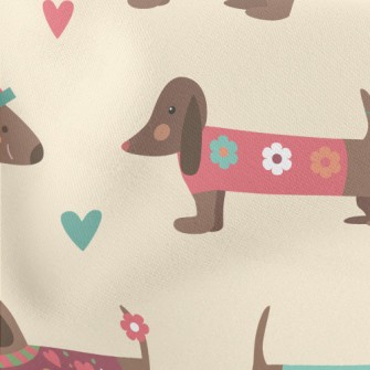 Dachshund Wearing Clothes Lightweight Cotton Poplin