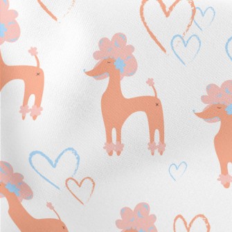 Noble Pink Poodle Lightweight Cotton Poplin