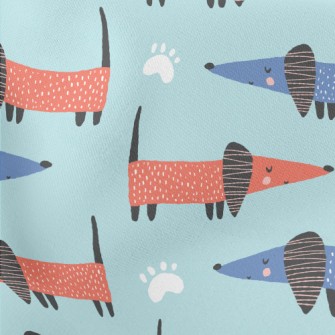 Artistic Pattern Puppy Lightweight Cotton Poplin