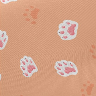 Hand Drawn Pink Cat Paw Midweight Cotton Poplin