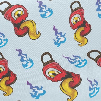 Japanese Lantern Ghost Midweight Cotton Poplin