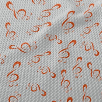 Musical Notation Birdseye Piqué