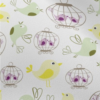 Bird And Birdcage Chiffon