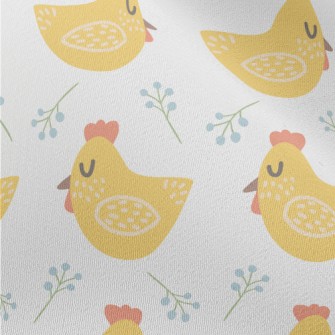 Hand Drawn Yellow Rooster Chiffon