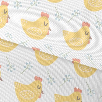 Hand Drawn Yellow Rooster Waterproof Oxford