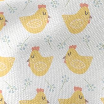 Hand Drawn Yellow Rooster Waterproof Canvas