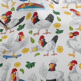 Hawaiian Vacation Cock Athletic Mesh Flat Back