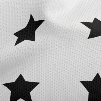 Simple Star Symbol Athletic Mesh Flat Back
