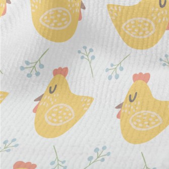 Hand Drawn Yellow Rooster Terry
