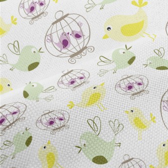 Bird And Birdcage Performance Linen