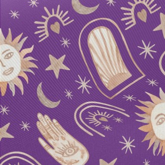 Watercolor Occult Elements Twill