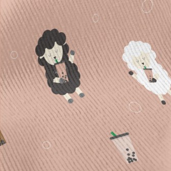 Cute Sheep Drinking Bubble Mil Standard Corduroy