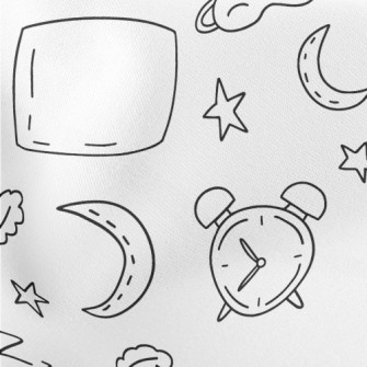 Hand-painted Sleeping Supplies Stretch Ponte