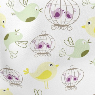 Bird And Birdcage Stretch Ponte