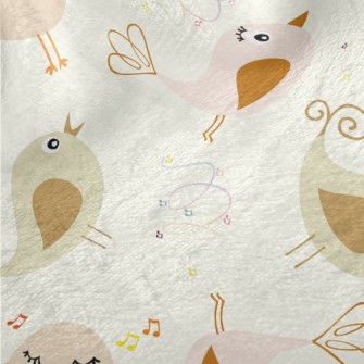 Beautiful Bird Singing Minky