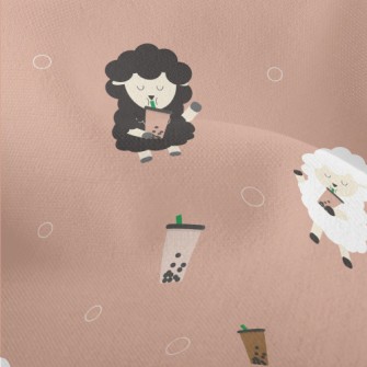 Cute Sheep Drinking Bubble Mil Lightweight Performance Linen