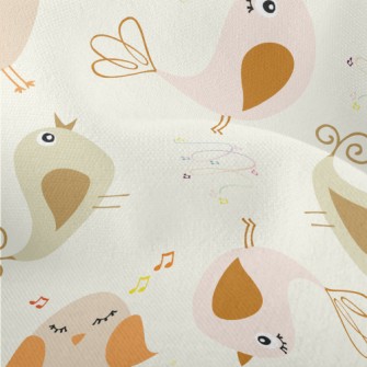 Beautiful Bird Singing Lightweight Performance Linen