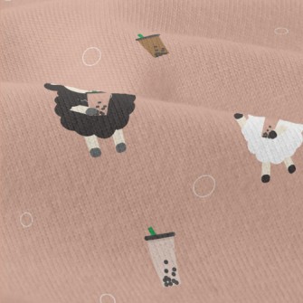 Cute Sheep Drinking Bubble Mil Modern Jersey