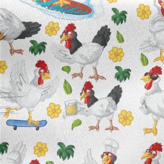 Hawaiian Vacation Cock Jersey Backed Fleece