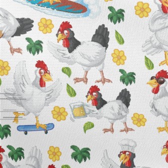 Hawaiian Vacation Cock Pongee