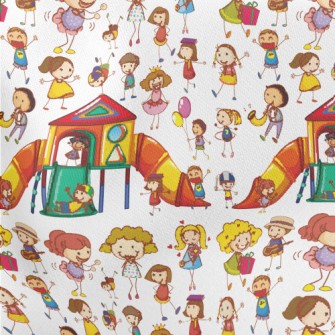 Have Fun With Children Lightweight Cotton Poplin